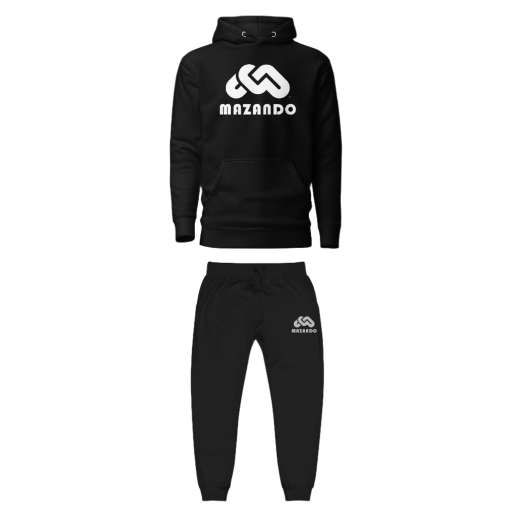 BLACK Hoodie & Sweatpants Suit