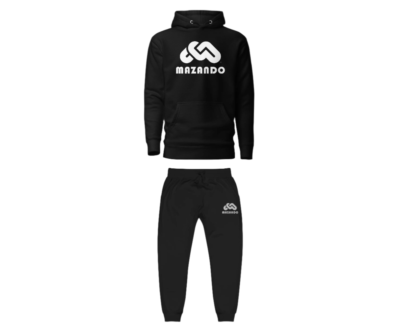 BLACK Hoodie & Sweatpants Suit