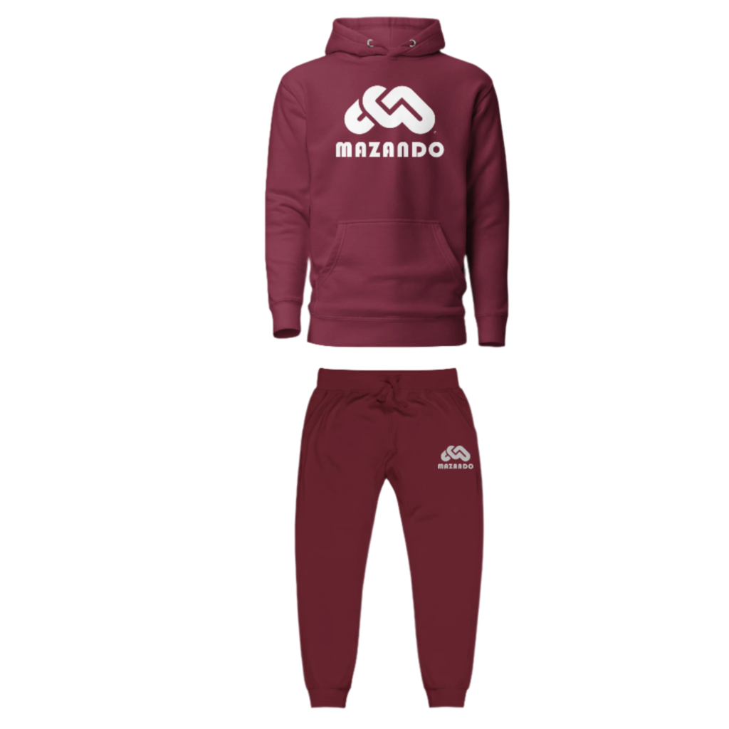 MAROON Hoodie & Sweatpants Suit