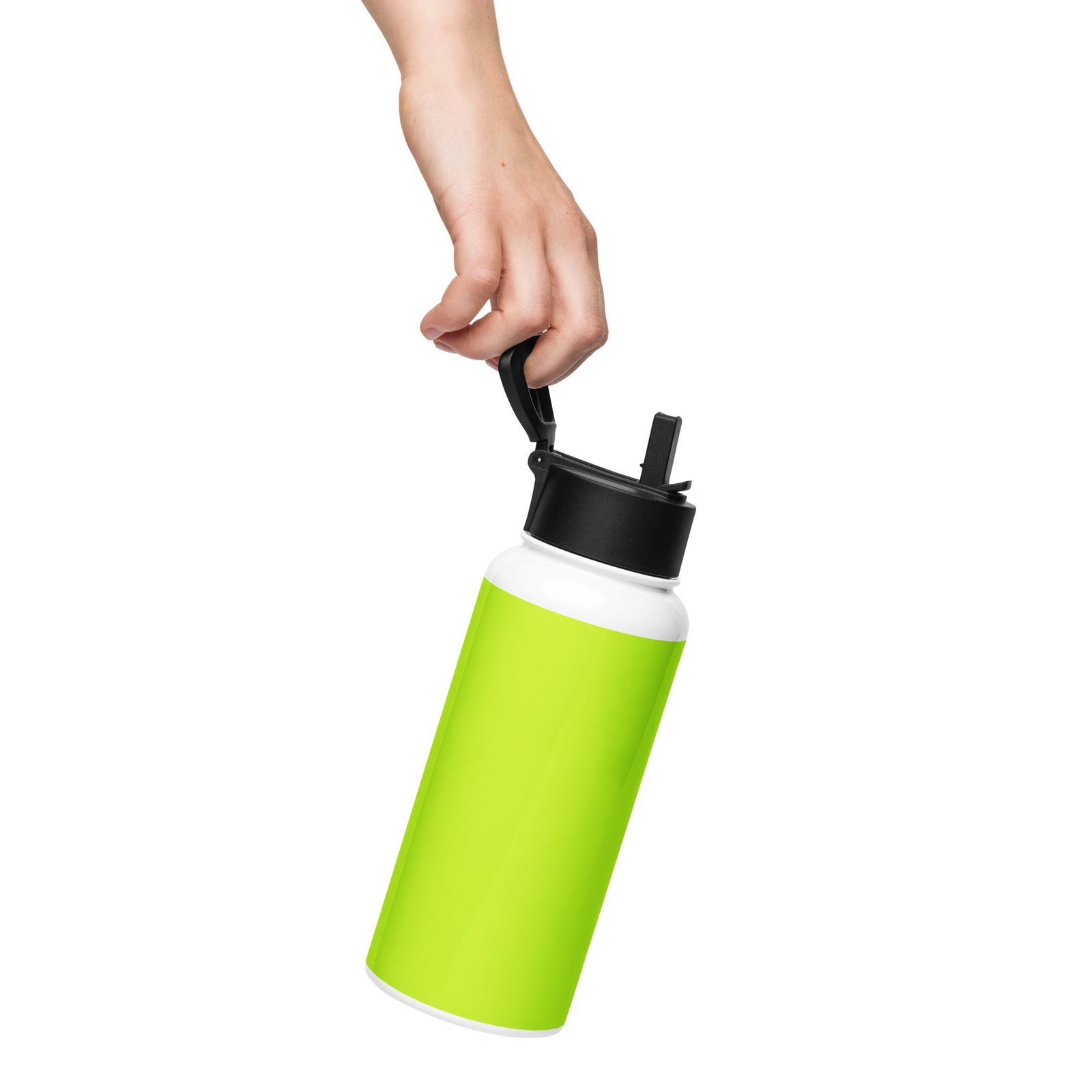 Stainless steel water bottle with a straw lid - Image 2