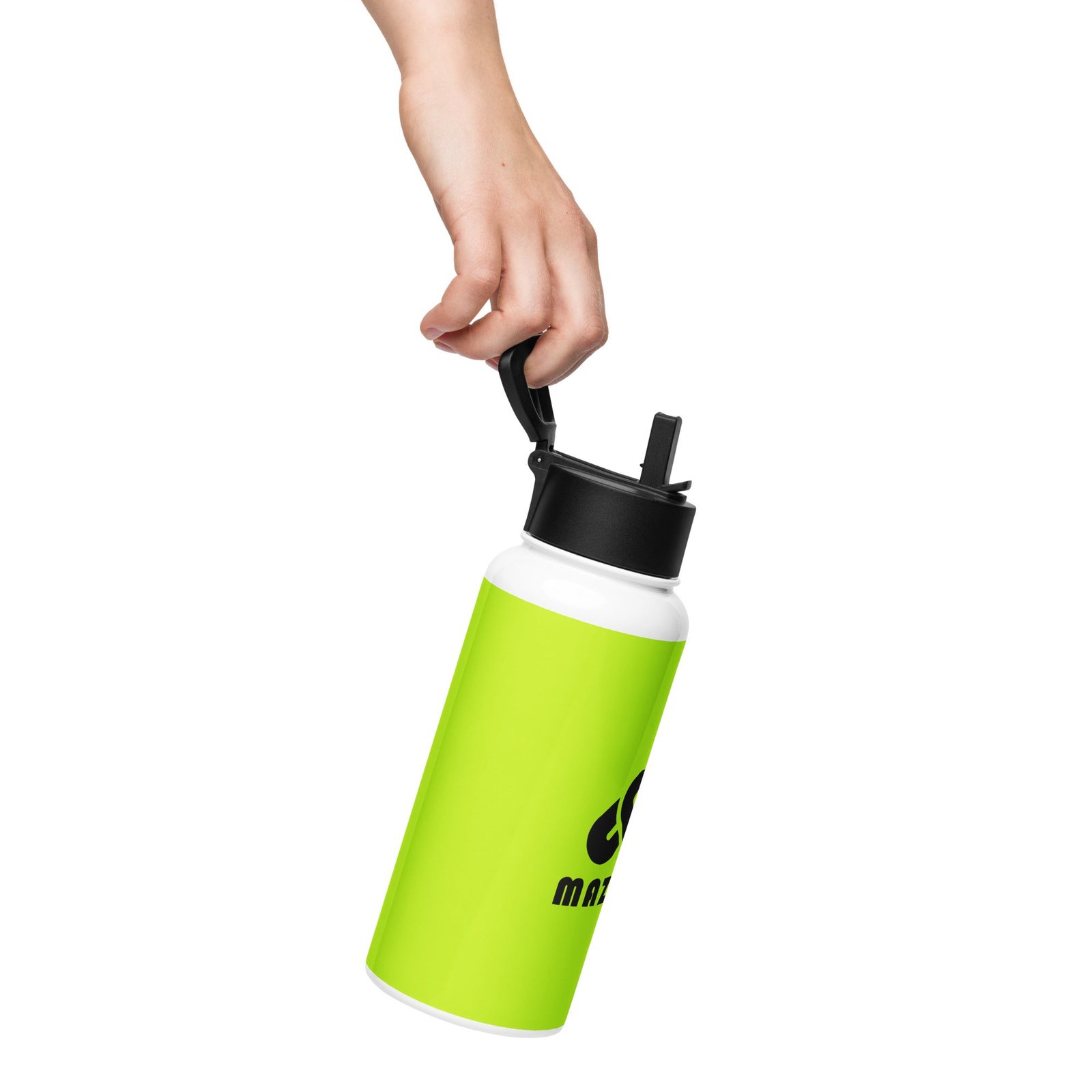 Stainless steel water bottle with a straw lid - Image 4